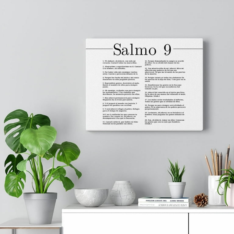 Salmos ジクレー プリント Salmo 9 Impresion De Arte Crist en Blanco Psalm 9 Spanish