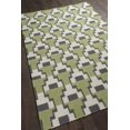 thumbnail image 3 of Hand-Woven Contemporary Flatweave Rug 7'9x10'6 Green/ Grey/ White, 3 of 5