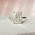 thumbnail image 3 of SOLITAIRE JEWELS 4.50CT Radiant Hidden Halo Moissanite Diamond Engagement Ring Solid 10K Yellow Gold, 3 of 6
