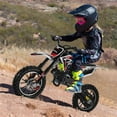 thumbnail image 4 of Seipouy 49CC 2-Stroke Kids Dirt Bike, Upgraded Gas Dirt Bike for Kids 8-14, Gas Power Motocross, Off Road Mini Motorcycle, Pocket Motorbike with Dual Disc Brakes, Summer Outdoor Adventure Toys, 4 of 8