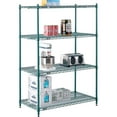 thumbnail image 3 of Nexel 5 Tier Wire Shelving Starter Unit, 48"W x 18"D x 74"H, Green Epoxy Finish, 3 of 5