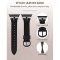 thumbnail image 5 of Wearlizer Leather Band Compatible with Apple Watch Band Women 38mm 40mm 41mm 42mm 44mm 45mm 46mm 49mm Dressy Leather Strap with T-shape Metal Buckle for iWatch Ultra SE Series 10 9 8 7 6 5 4 3, 5 of 6