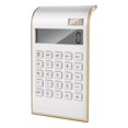 thumbnail image 1 of Calculator, Slim Elegant Design, Office/home Electronics, Dual Powered Desktop Calculator, Solar Power, 10 Digits, Tilted Lcd Display, Inclined Design, 1 of 5