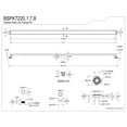 thumbnail image 3 of Kingston Brass BSFK7227 Watercourse 72-Inch Stainless Steel Linear Shower Drain with Reversible Tile Insert and Flat Grate, Drain with Base Flange and Hair Strainer in Brushed Brass, 3 of 5