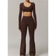thumbnail image 3 of Conjuntos de entrenamiento for mujer, 2 piezas, sujetador deportivo, camiseta sin mangas, polainas de cintura alta, gimnasio, Yoga, ropa activa, Top de entrenamiento for mujer, 3 of 6