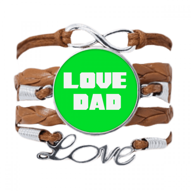 Como el amor padre padre de familia Pulsera de cuero Negro trenzado pulsera de cuerda de amor Unbranded M