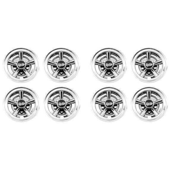 8Pcs 8Inch Golf Cart Wheel Covers, 5 Spoke Design Hub Cap for Golf Carts for Club Car, ,