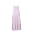 thumbnail image 5 of Vestido largo sin mangas con espalda descubierta y corte sólido para mujer - Mezcla de poliéster y spandex - Ropa informal/de fiesta con opciones de tallas, 5 of 5