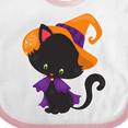 thumbnail image 4 of Inktastic Halloween Cat, Cute Cat, Black Cat, Witch Hat Boys or Girls Baby Bib, 4 of 4