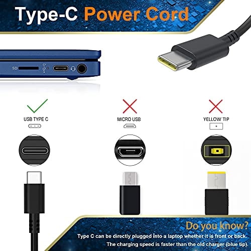 65W 45W USB C Cargador para Dell Chromebook 3100 3300 3380 3400 3500 5