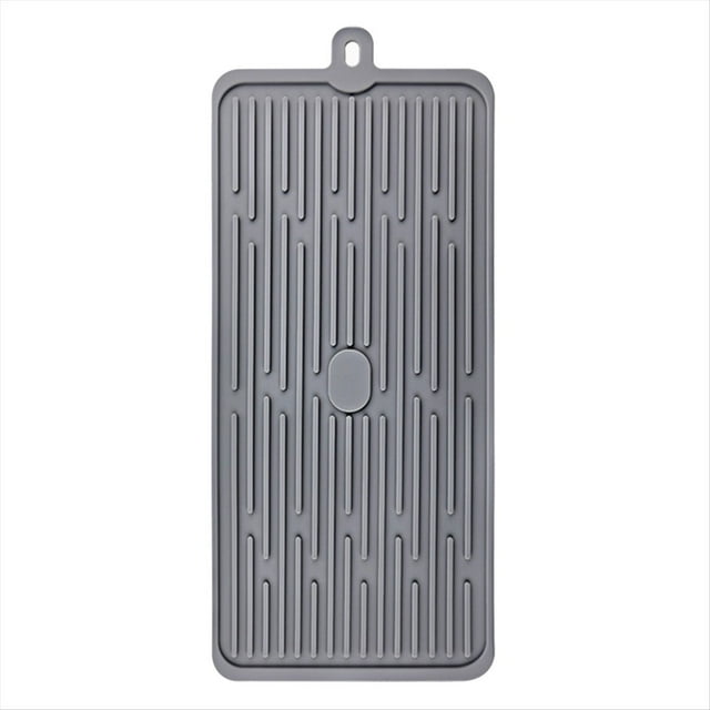Tapete Enrollable de Silicona para Secar Platos: Antideslizante, Fácil de Limpiar y con Orificio para Colgar. Versátil para Cocina y Baño.
