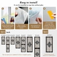 thumbnail image 6 of Retro Flowers Window Privacy Film, Boho Ethnic Retro Abstract Florals Grid Static Cling UV Sun Blocking Tint Film Heat Control Windows Films for Bedroom Bathroom, Window Stickers 17.7"x39.3", 6 of 7