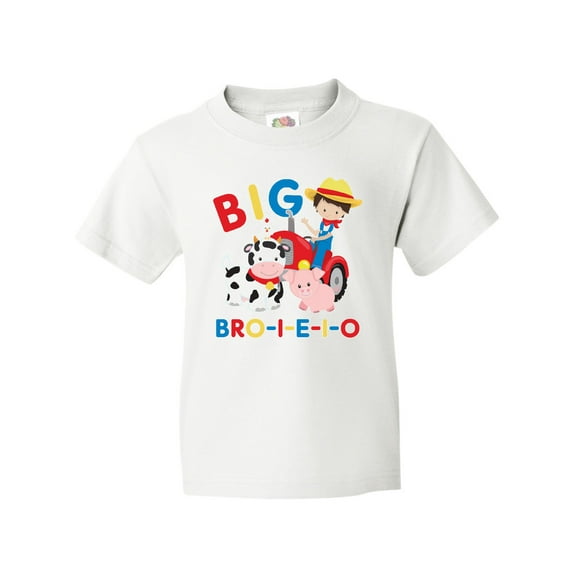 Inktastic Farmer Tractor EIEIO Big Bro Youth T-Shirt