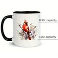 thumbnail image 6 of 1pc Cardinal Coffee Mug, 11oz Ceramic Cup with Elegant Red Bird Design, Microwave & Dishwasher Safe, Ideal for Home or Office Use, Unique Novelty Gift for Bird Lovers, 6 of 8