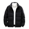 thumbnail image 5 of DYTTDG Men’s Winter Puffer Jacket, Long Sleeve Zip Up Quilted Outerwear with Ribbed Cuffs, Casual Loose Fit Coat for Daily Outdoor Wear, 5 of 8