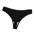thumbnail image 2 of Seamless Underwear for Women No Show Wave Low Hipster Invisibles Cheeky Underwear Sexy Bikini Panties Black M, 2 of 3