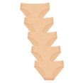 thumbnail image 2 of 5 Pack Womens Underwear,Hipster Cotton Underwear for Women Low Briefs Bikini Panties,Beige, 2 of 7