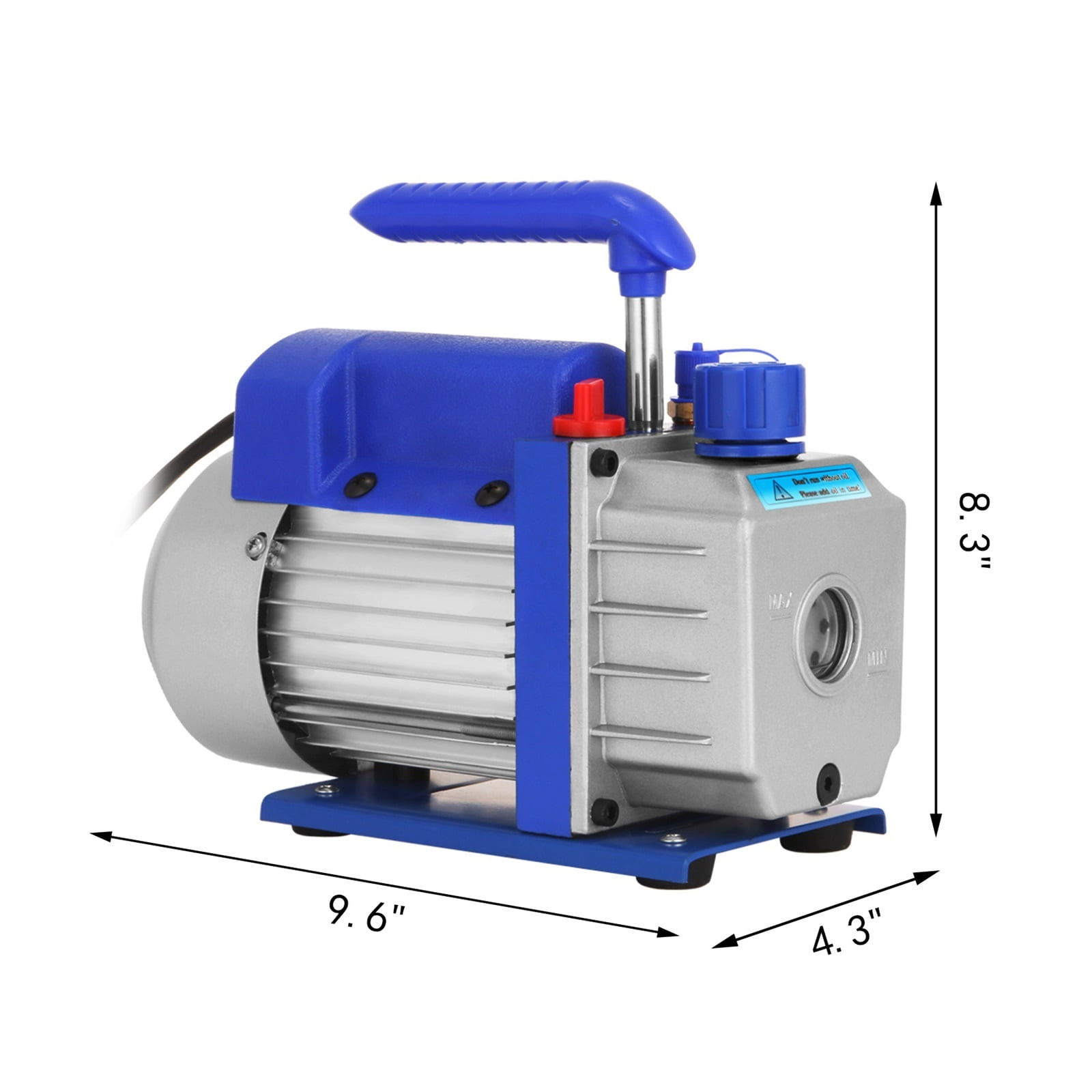 Vacuum Pump,3CFM 1-Stage Refrigerant Vacuum Pump Refrigeration Gauges A/C Air Conditioning Portable Intelligent Radiator For Industry ,Outstanding Oil Inlet System