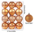 thumbnail image 3 of 24Pcs Christmas Tree Balls Ornament for Xmas Christmas Tree Shatterproof Christmas Tree Decorations Hanging Ball for Holiday Wedding Party Christmas Decorations Clearance Bronze, 3 of 4