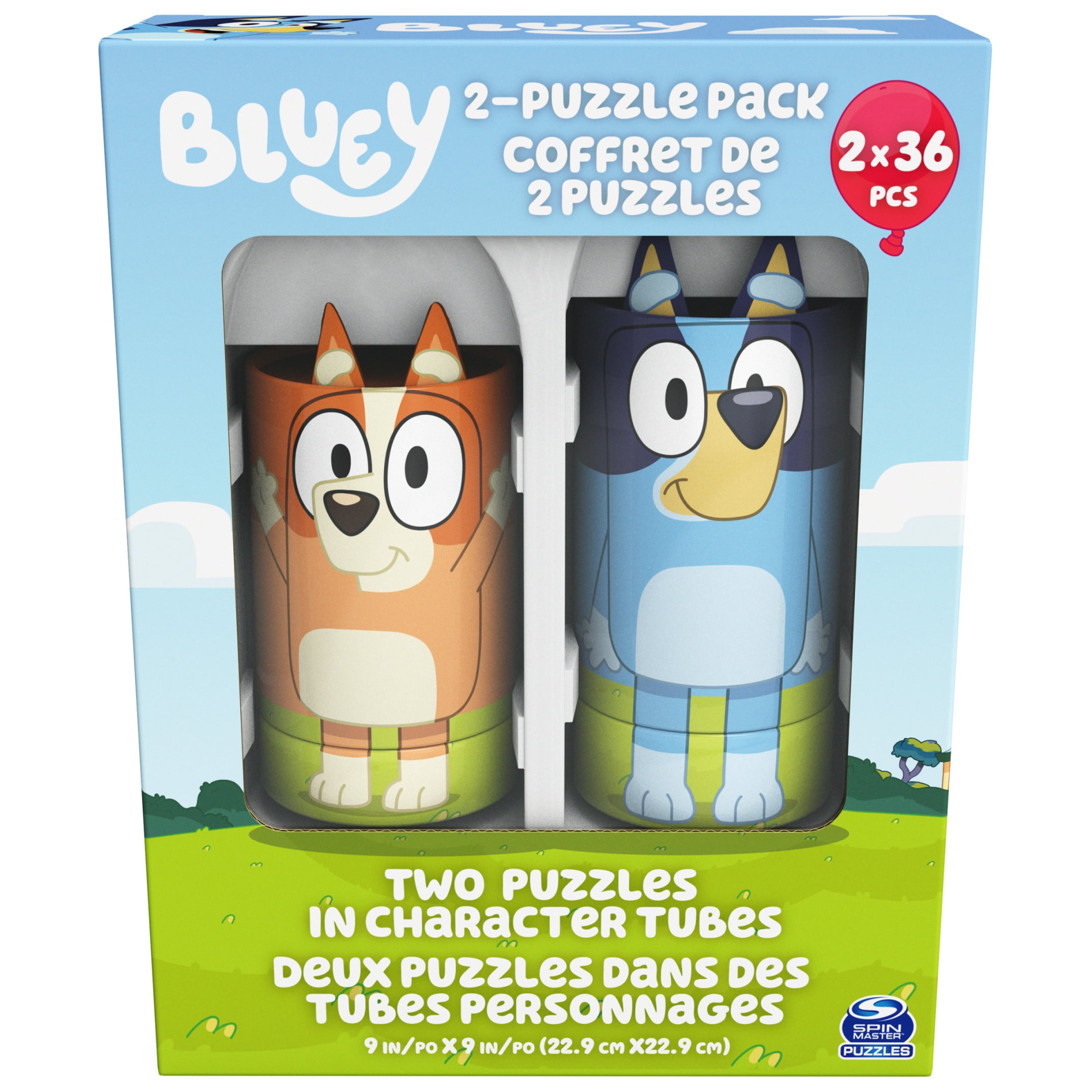 Bluey 36-Piece Jigsaw Puzzle 2-Pack, Fun Toy Gift Set for Kids
