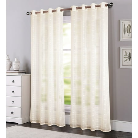 - Wanda Box Voile 54 x 90 in. Grommet Single Curtain Panel, Beige