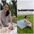 thumbnail image 5 of Orga'Neat Manta de picnic de bolsillo, lona de camping liviana a prueba de arena, 55 ″ x 60 ″ plegable y cabe en una bolsa pequeña, tapete de playa compacto, lavable, resistente al agua, de secado ráp, 5 of 5