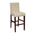 thumbnail image 3 of HomeFare Shelter Wing Back Upholstered Barstool in Beige Fabric, 3 of 7