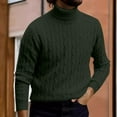 thumbnail image 5 of purcolt Men's Turtleneck Pullover Sweaters Cable Knit Long Sleeve Solid Fall Winter Warm Twisted Sweaters, 5 of 5