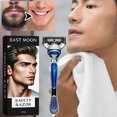 thumbnail image 4 of Recortadora de barba Wdftyju Mini maquinilla de afeitar para el cuidado de la barba facial para hombres calvos, 4 of 9