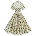 thumbnail image 1 of WILLBEST Vestidos Largos Casuales Para Mujer Vestido Casual De Mujer, Manga Corta, Cuello De Lunares, Diario, Vacaciones, Primavera, Verano, Otoño, Básico, Cómodo, Fluido, Atuendo Femenino, 1 of 4