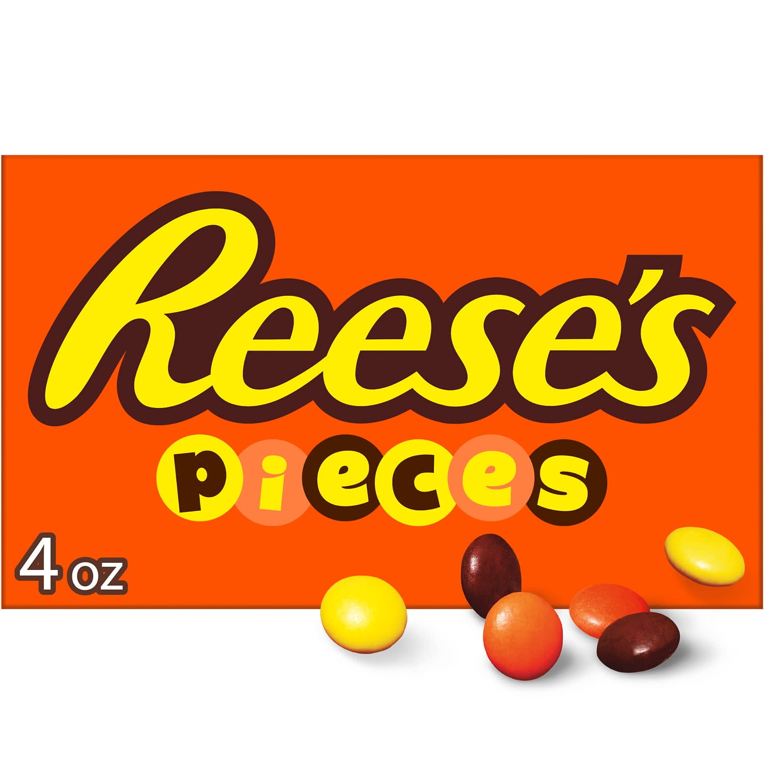 Reese's Pieces Peanut Butter in a Crunchy Shell Candy, Movie Theater Box Candy, 4 oz