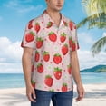 thumbnail image 5 of Strawberry Hawaiian Shirts For Men, Summer Short-Sleeve Relaxed-Fit Button-Down Shirts 3x-Large, 5 of 9