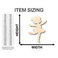 thumbnail image 2 of Unfinished Wood Dancer Shape - Craft - up to 46" DIY 6" / 1/8", 2 of 3