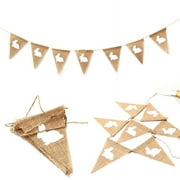 rustic burlap bunny rabbit pennant flag banner bunting easter party garland