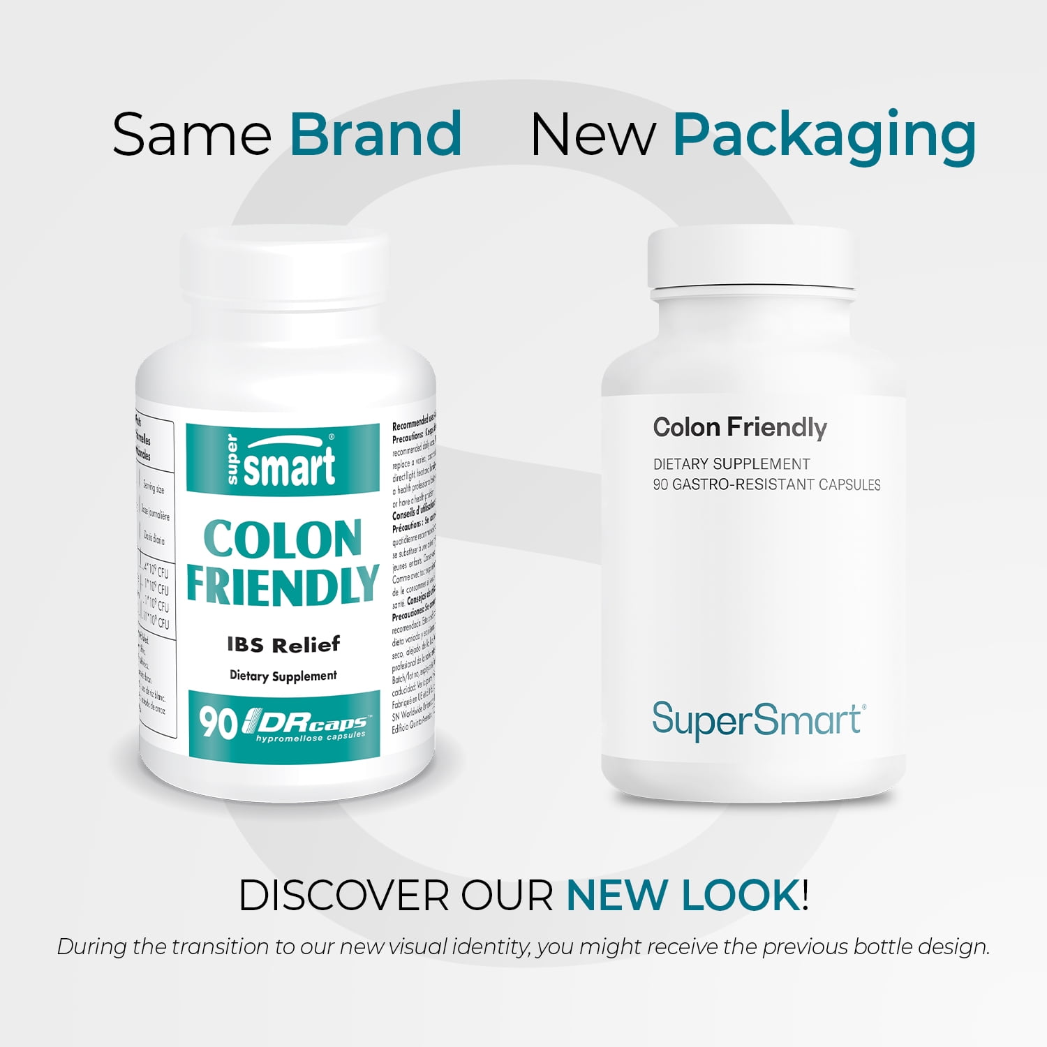 SuperSmart Colon Friendly 17 Billion CFU per Day (Advanced Formula) - 4-in-1 Probiotics Supplement - with Bifidobacterium & Lactobacillus | Non-GMO & Gluten Free - 90 DR Capsules