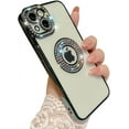 thumbnail image 7 of Compatible with iPhone Case,Luxury Glitter Bling Sparkly Diamond Rhinestone Bumper Camera Lens Protection Transparent Clear Soft Shockproof Cover Phone Case (Black,iPhone 12 Pro Max), 7 of 7
