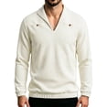 thumbnail image 2 of yillto Mens Sweaters V Neck Knit Long Sleeve Tops Fall Winter Warm Pullover Sweater Clothes Tops, 2 of 8