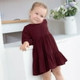 thumbnail image 4 of EnJoCho toddler Kids Dress Baby Girl Linen Long Sleeve Solid Color Casual Dresses Little Children Girl Summer Trendy Dress Outfits Cute Dresses 18-24 Months, 4 of 8