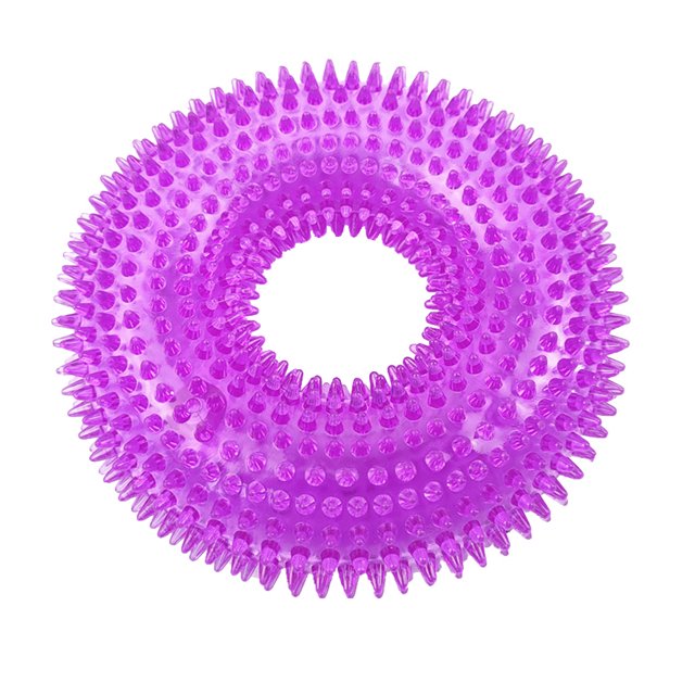 Goma circular con bola de espinas Perros grandes Golden Retriever Limpieza de dientes Juguete para mascotas Tmvgtek Oficina Multiescena Multifunción