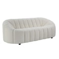 thumbnail image 3 of Sofa with Textured Fabric and Vertical Channel Tufting, White, 3 of 5