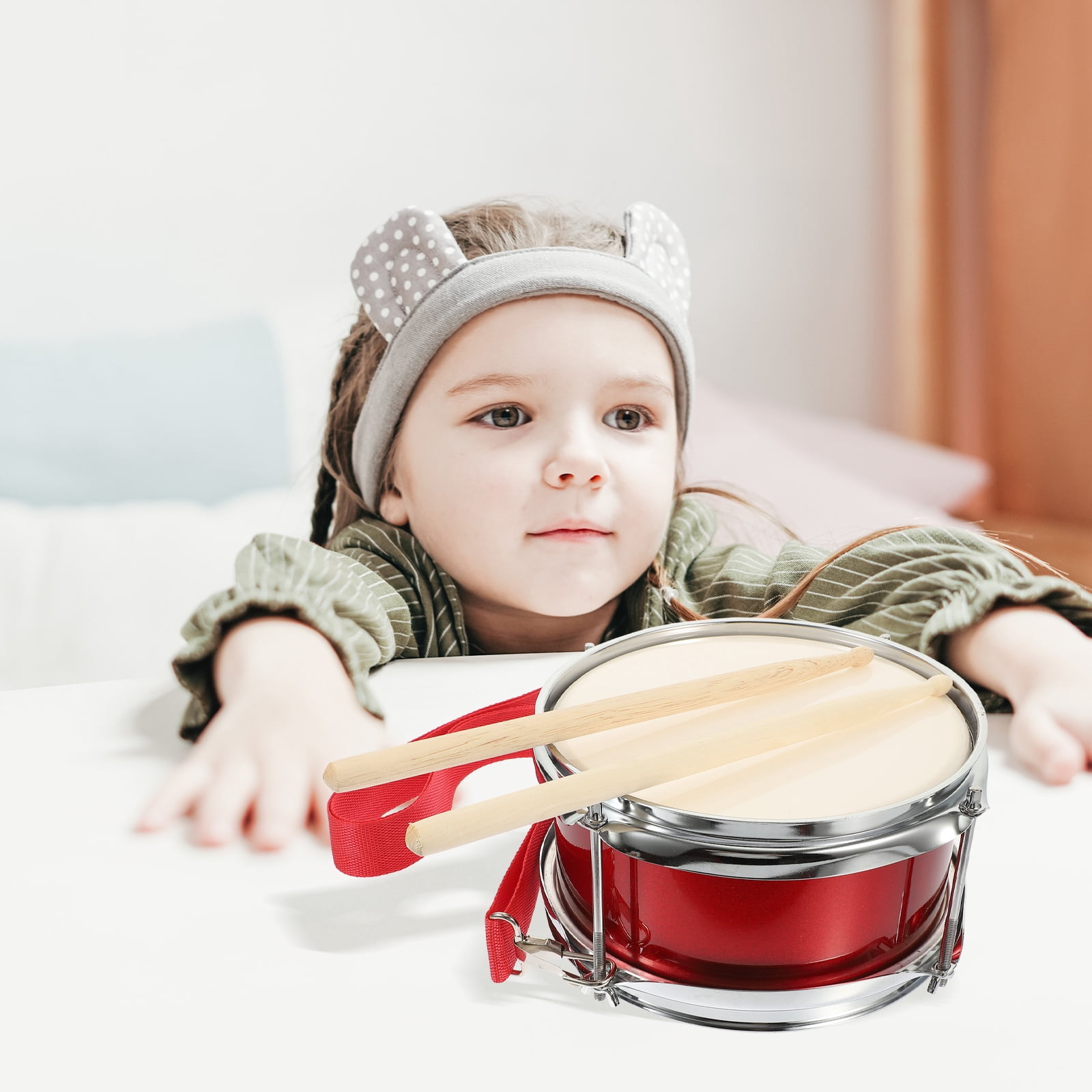 Raindrops 1 Set Children's Toy Snare Drum with Drumsticks Percussion Instrument