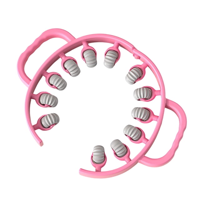 Pince Circulaire pour Jambes Outil de Massage Anti-Cellulite Rouleau de Massage Manuel Relaxant avec 12 Roues Rouleau de Musculation pour Bras Jambes pour Sports Intérieurs et Extérieurs