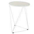 thumbnail image 4 of HomePop Metal Accent Table Triangle White Base, Round Mirror Top, 4 of 6