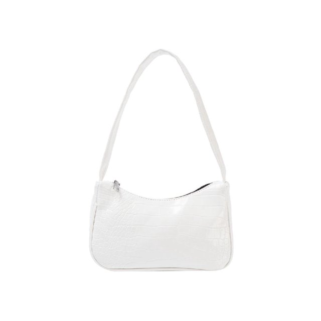 Bolsa de mano de piel sintética de cocodrilo retro, de hombro informal para mujer (blanco) Ehuebsd Para Estrenar