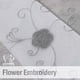 thumbnail image 4 of Cortinas cortas blancas de 61 cm de largo para ventanas pequeñas, diseño de pompones florales bordados, semitransparentes, para baño, con bolsillo para barra, para sala de estar y dormitorio, 66 cm, 4 of 8