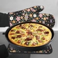 thumbnail image 7 of Bingfone Floral Insects Print Oven Mitts Pot Holders Set 2 PCS for Kitchen for Cooking Grilling Baking BBQ Pot Holders Cook Essentials, 7 of 7