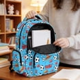 thumbnail image 5 of FKELYI Kids Backpack for Primary School Bookbag 17 Inch School Backpacks for Boys Girls American Football Blue Print Casual Daypack Lightweight Rucksack Knapsack, 5 of 7