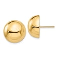 thumbnail image 1 of Beautiful 14k Polished 16mm Half Ball Post Earrings, 1 of 2