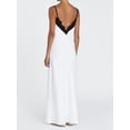 thumbnail image 6 of Women'S V Neck Lace Bodycon Spaghetti Strap Elegant Ruffle Maxi Dresses White M, 6 of 9