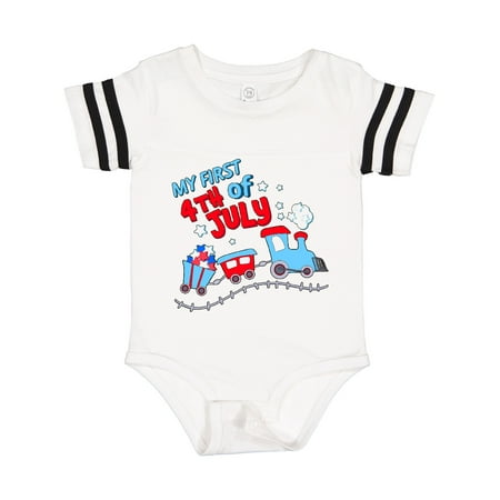

Inktastic My First Fourth of July Train Gift Baby Boy or Baby Girl Bodysuit